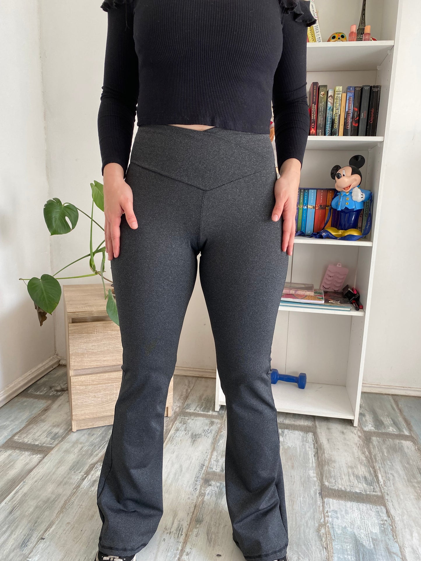 Calza flare spandex marengo