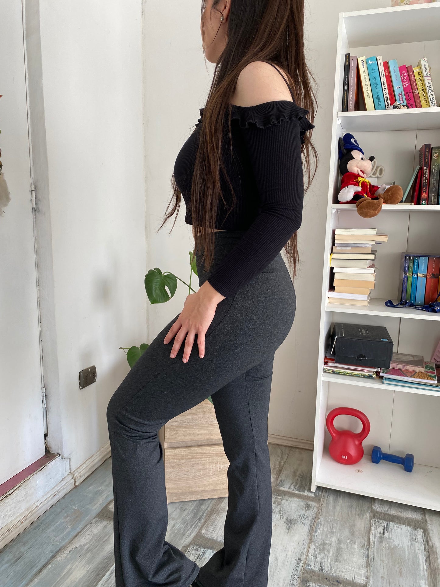Calza flare spandex marengo