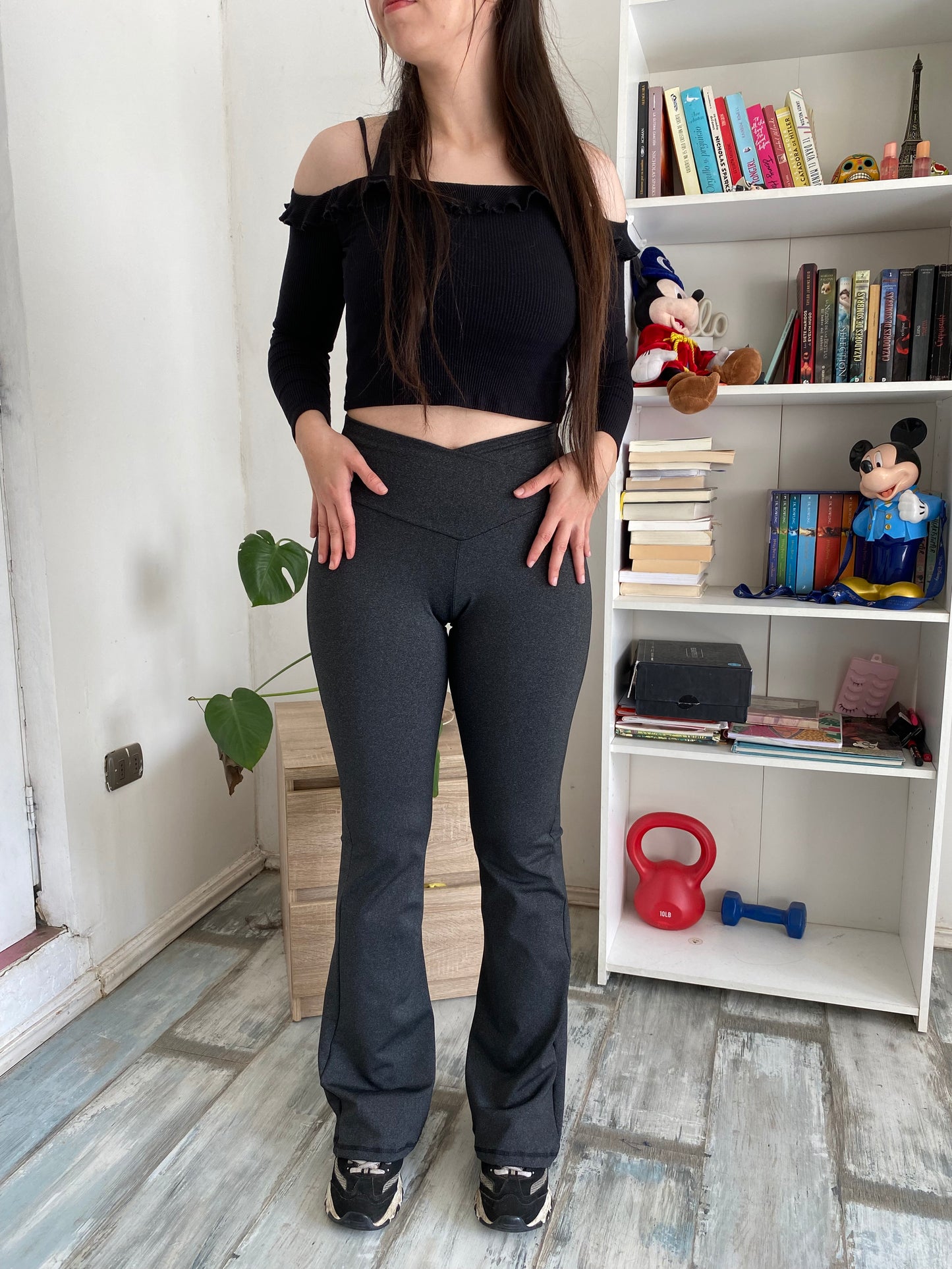 Calza flare spandex marengo