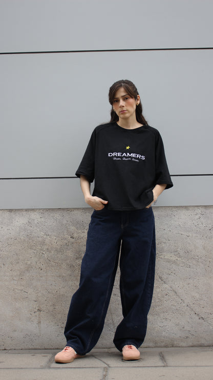 Polera Boxy Dreamers Negra