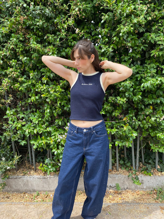 Tank Top Navy Cream