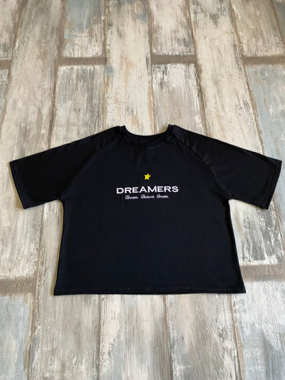 Polera Boxy Dreamers Negra